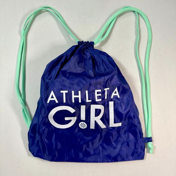Athleta Girl Drawstring Carry Bag, Purple & Teal, Athletic Bag, Gym Bag 2/$15 - Picture 1 of 8